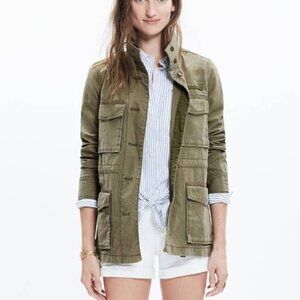 Madewell Catskills Army Cargo Utility Jacket - Green - Size Small